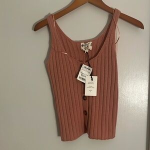 Hippie Rose sweater tank Dusty Rose